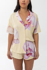 Yellow Orchid Garden Pyjama Set