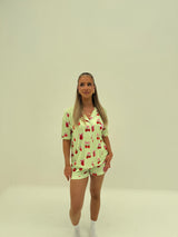 Strawberry Matcha Modal Pyjama Shirt
